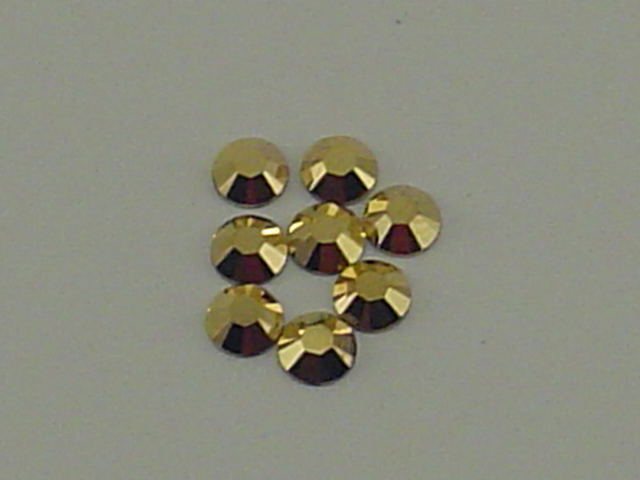 12 pcs. 40ss AURUM (24kt gold leaf) FLATBACK European Rhinestones